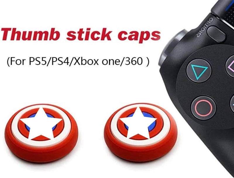 Jaeespon 12Pcs Analog Thumb Grip Stick Cover, Wireless Controllers Game Remote Joystick Cap - Image 2